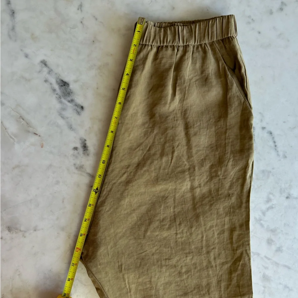 Zara baggy khaki brown pants with elastic waist and  pockets - Picture 6 of 7
